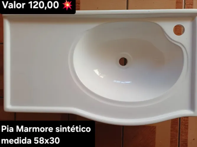 Pia marmore sintético