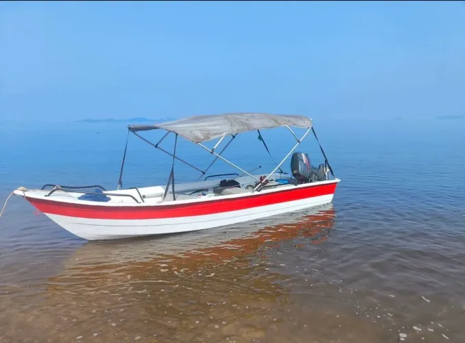 Lancha 16 pés motor 25hp yamaha