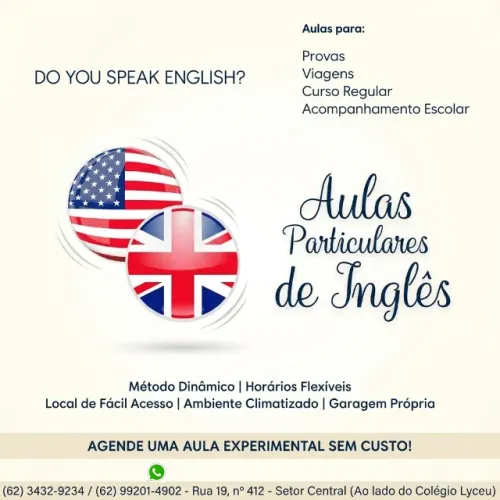 Aulas Particulares de inglês - Temporada 2026/2027
