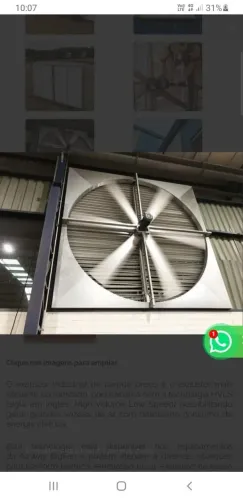 6 Exautores Ventiladorindustrial novo bigfan hvls 4.5M c/ kit inversor de 1,5 SIEMENS 