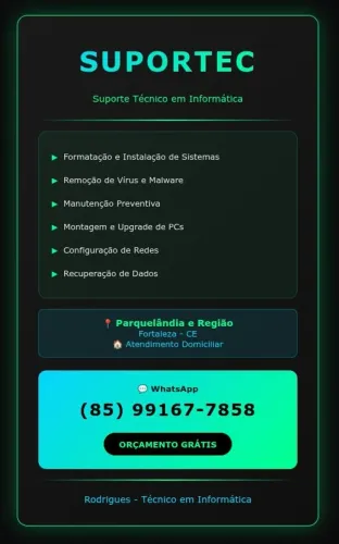 Técnico em Informática - Parquelândia e Região | Suportec
