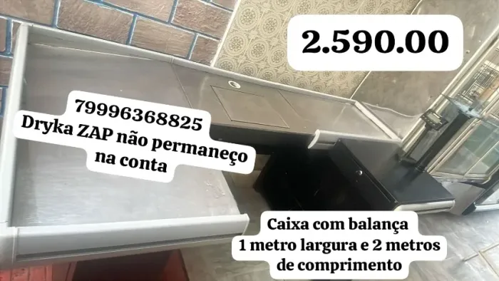 balcão caixa chek-out com balança usado