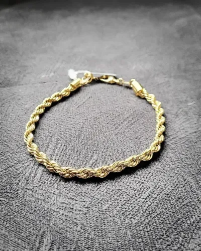 Pulseira Cordão Baiano Folheada a Ouro