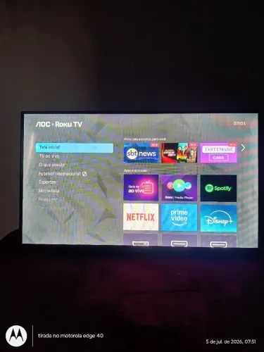 Smart tv roku 32 polegadas nova com controle