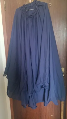 Roupa dança do ventre azul prata