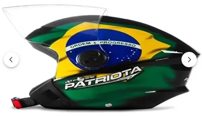 Capacete Aberto New Liberty 3 Three Patriota Brasil 60 Produto Novo.