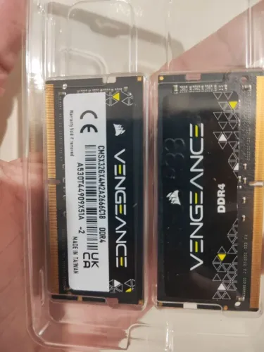 Memória ram 16gb x2 ddr4 vengance notebook