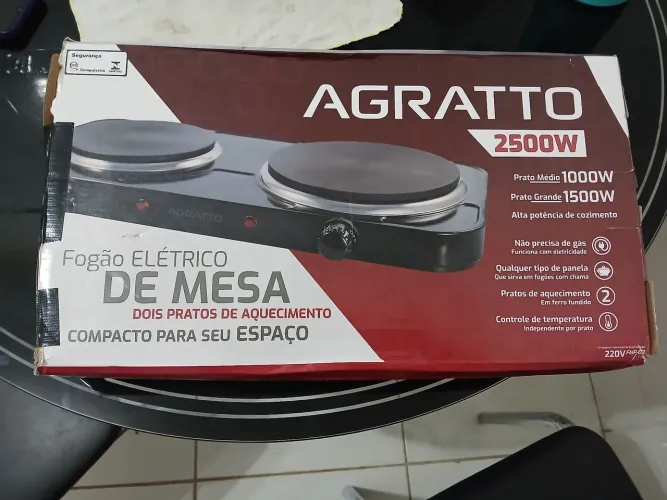 Fogão elétrico na caixa