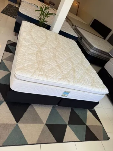 Cama box Queen SPLENDORE SEMINOVA TOP - Entrego! 