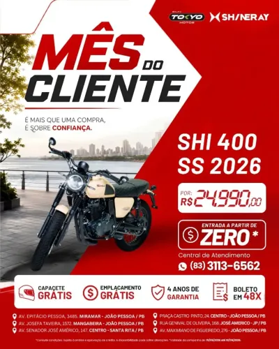 SHI 400sc 2026 0km - Financiamento Sem Entrada - Parcelamos nos Cartões até 24x