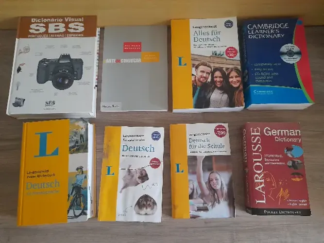 Livros de Ensino de Idiomas Alemão e Inglês