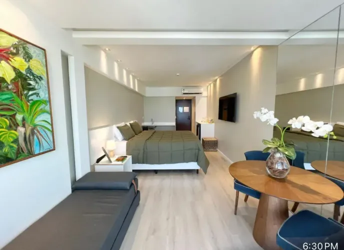 Apartamento Studio com Mobília à Beira Mar de Boa Viagem