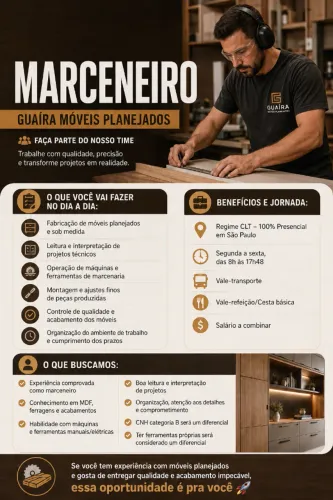 Vaga para Marceneiro