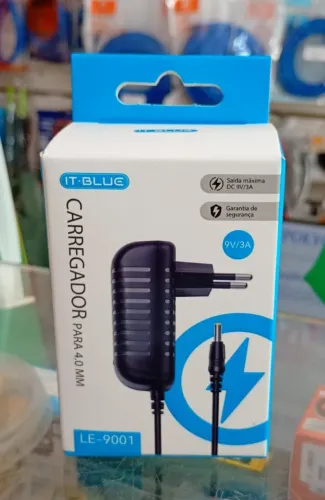 Fonte Carregador 9V 3A Plug P4 4.0mm - Novo