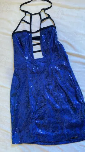 Vestido de festa azul com brilho (Planet Girls)