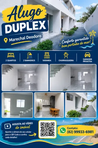 Duplex Novo para Alugar em Marechal Deodoro - Próximo à Praia do Francês