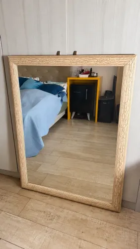 Espelho Grande 90x120 cm com Moldura de Cerâmica Decorativa