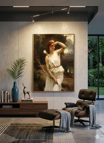 Quadro em madeira Artemis / Diana Cacadora