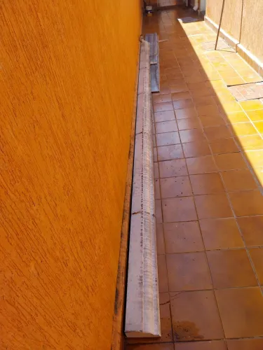 Calha garagem 5mts + coletor água pluviais