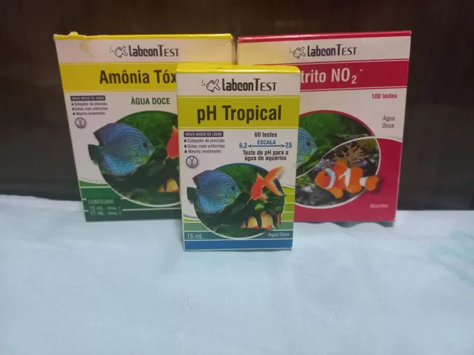 Kit teste de ph, amonia e nitrito da LabconTest