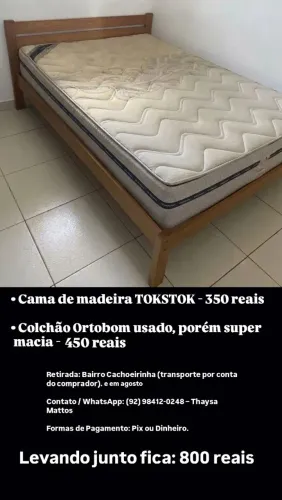 Cama TOKSTOK + Colchão ORTOBOM casal