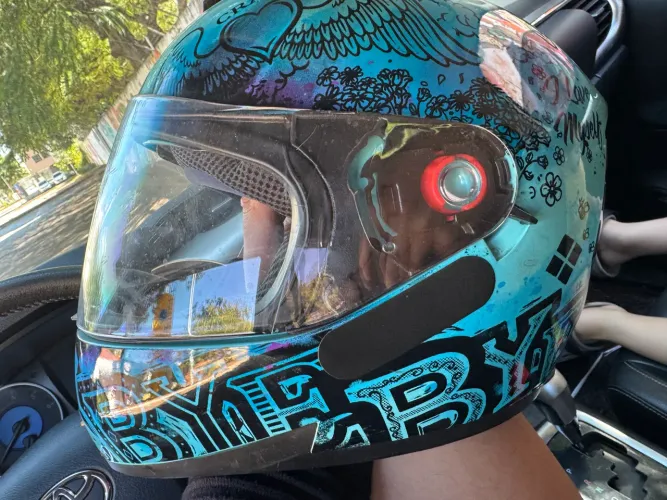 Capacete Feminino Peels Icon Revel Verde Água com Rosa Preto - Tamanho 58.