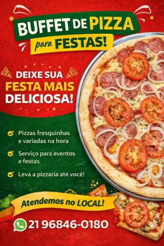 Buffet de pizza para sua festa 