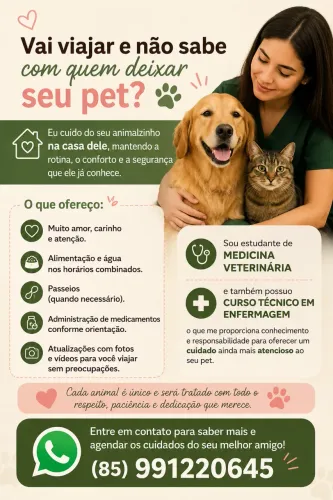 Cuido do seu pet em domicílio