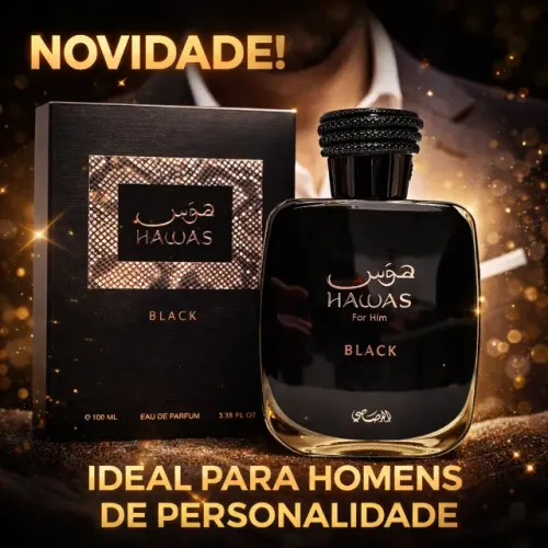 Perfume Hawas Black - Original - Lacrado