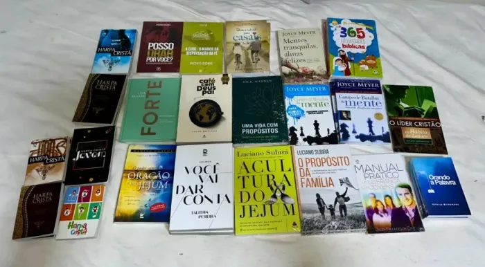 Lote com 28 Bíblias e 38 Livros Cristãos - Ideal para Revenda