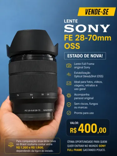 Lente Sony pouco uso