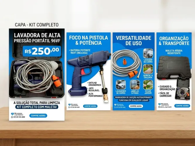 Lavadora de Alta Pressão Portátil