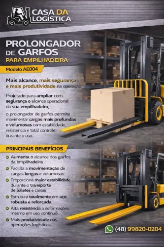 Prolongador de lanças para empilhadeira