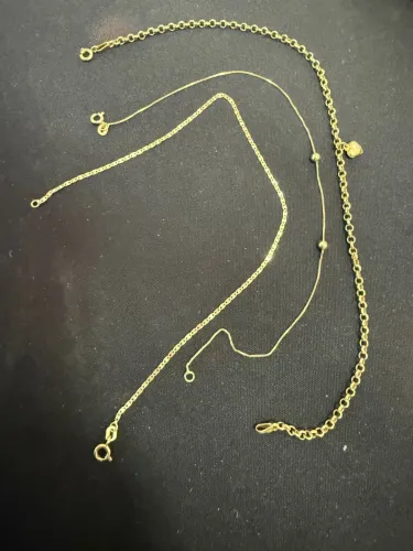 Tornozeleira de ouro 18k procedência garantia eterna