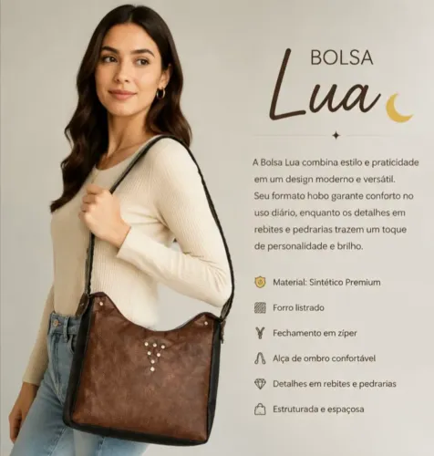 Bolsa Lua artesanal nova