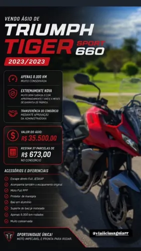 Vendo Ágio de Triumph Tiger Sport 660 2023
