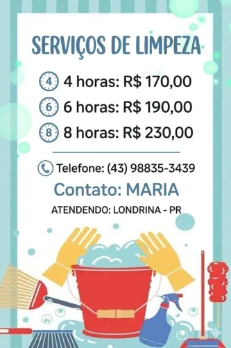 Diarista e faxineira 