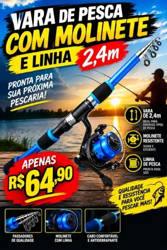 Vara de pesca grande