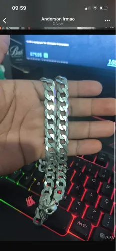 prata nos preços, motivo da vende : não uso  70 cm 14mm 113 gramas 