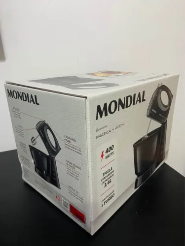 Batedeira 400W 3.6L Preto Mondial 220v