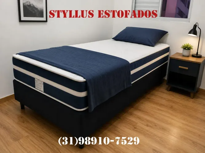 Cama box solteiro com colchão