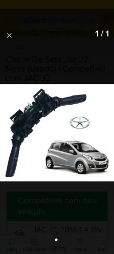 Chave de seta do JAC j2 original 