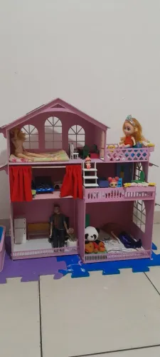 Casinha de Boneca - Barbie e demais (70cm X 75cmx30cm)