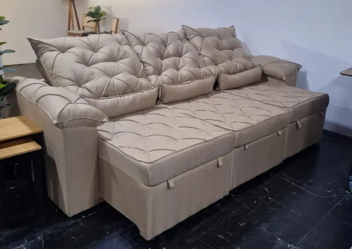Sofá retratil reclinável Thor molas ensacadas espuma D33