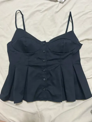     Blusa Corselet Zara Preta Tam P | Nunca Usada 