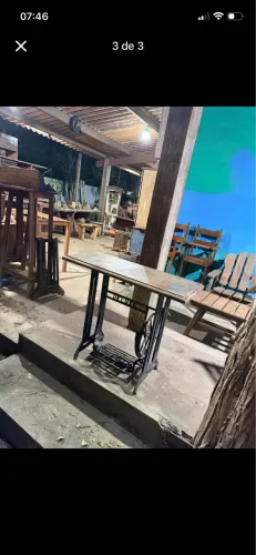 Móvel decorativo máquina de costura antiga raridade