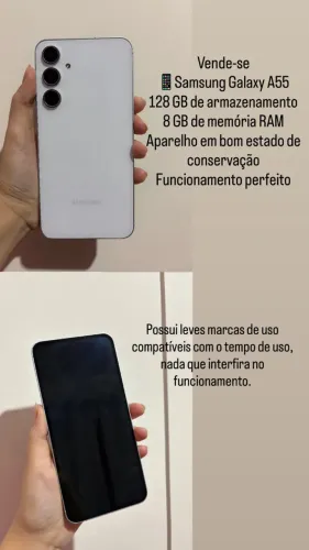 Samsung Galaxy A55 128GB 8GB RAM - Ótimo Estado