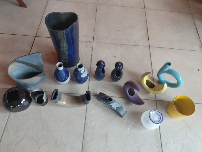 vasos ornamentais decorativos vendo o lote com 15 peças em ótimo
