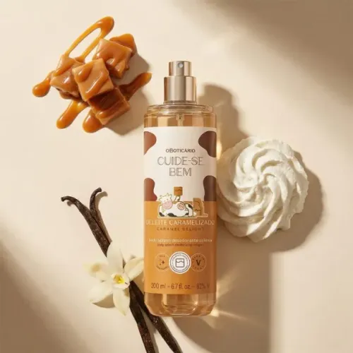 Body Splash Desodorante Colônia Cuide-Se Bem Deleite Caramelizado