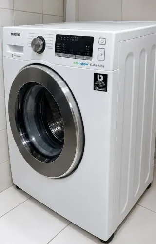 Máquina lava e seca com defeito
